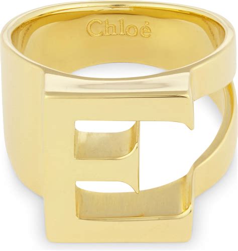 chloé alphabet ring